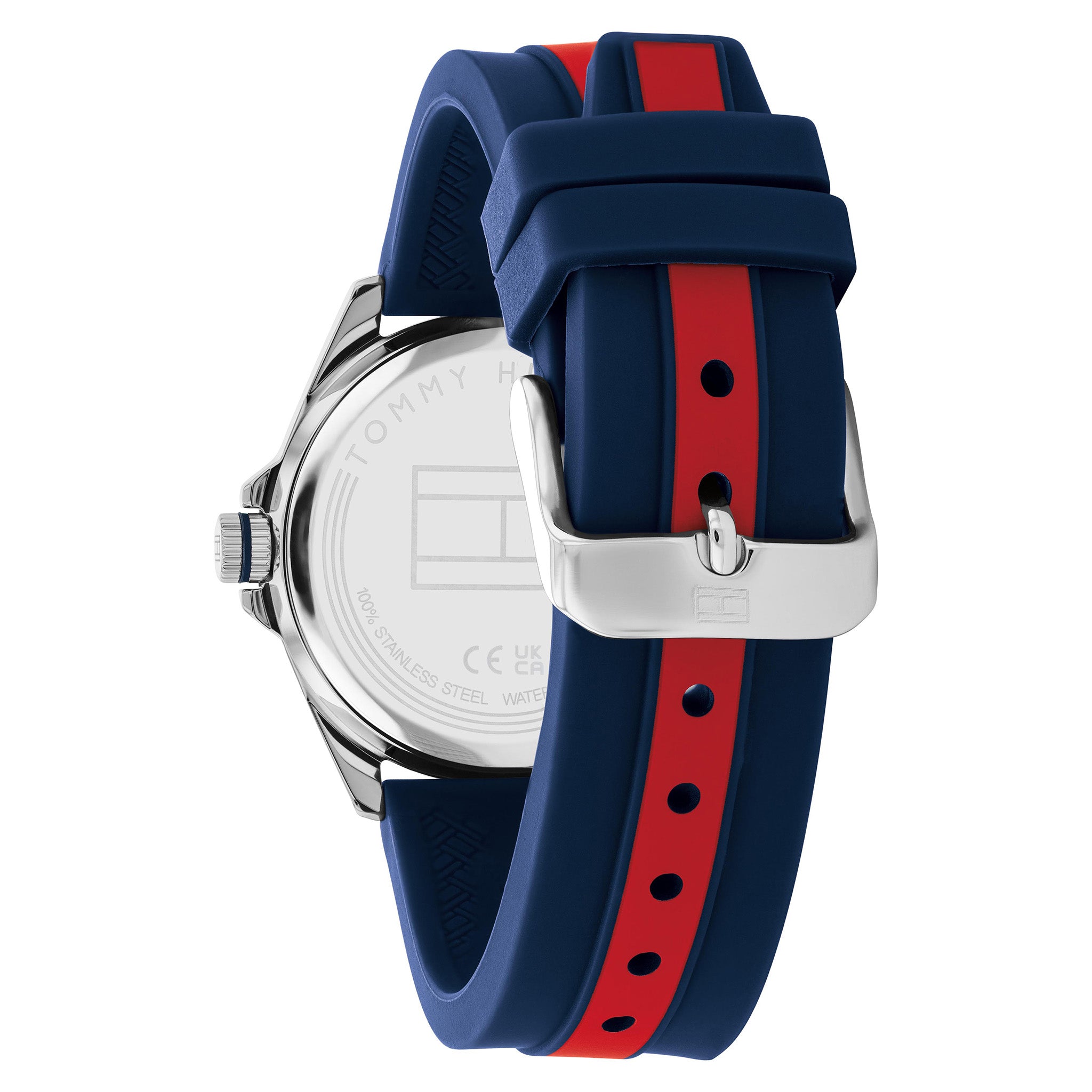 Tommy Hilfiger Blue & Red Silicone Kids Watch - 1720019
