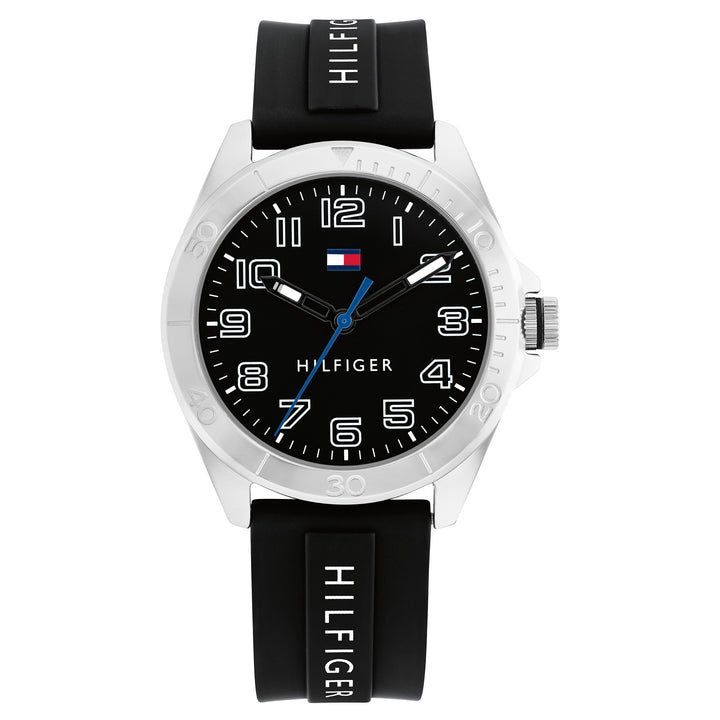 Tommy Hilfiger Silicone Black Dial Kids Watch - 1720020