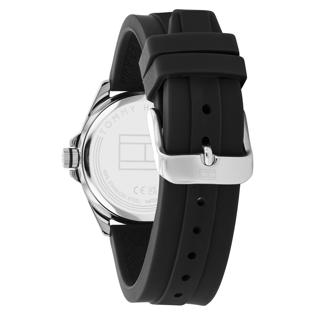 Tommy Hilfiger Silicone Black Dial Kids Watch - 1720020
