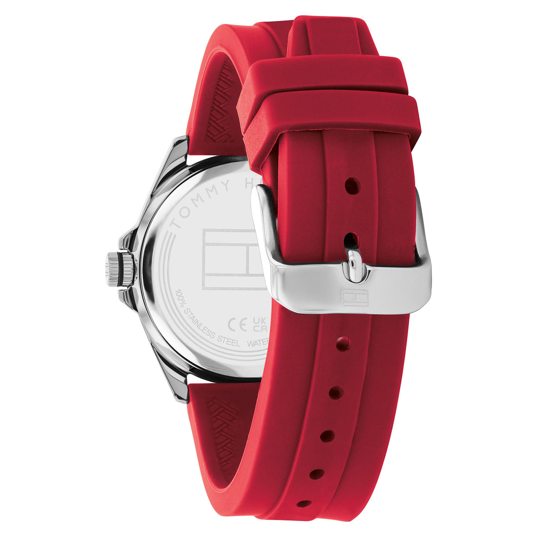 Tommy Hilfiger Red Silicone White Dial Kids Watch - 1720021