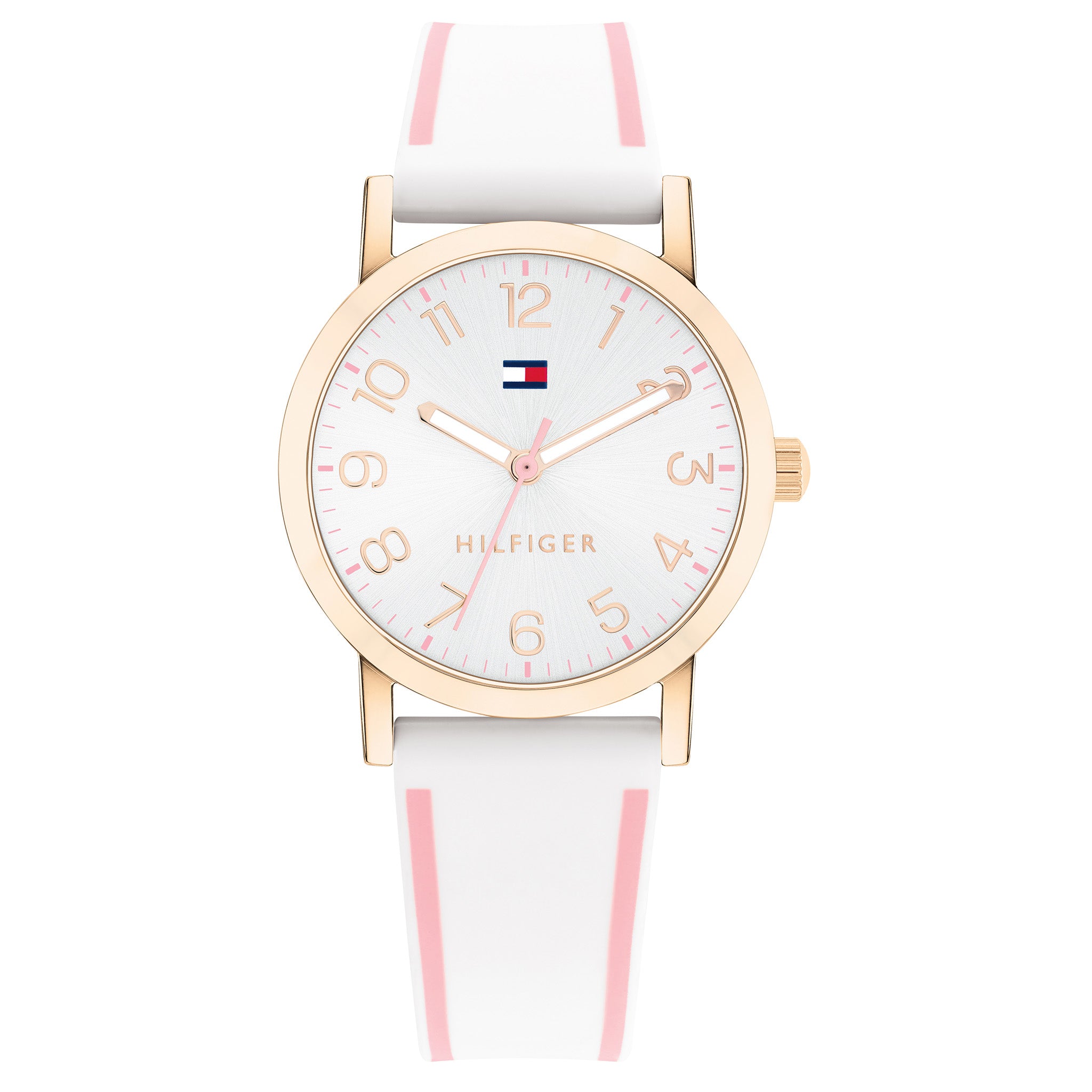 Tommy Hilfiger White & Pink Silicone Kids Watch - 1720023