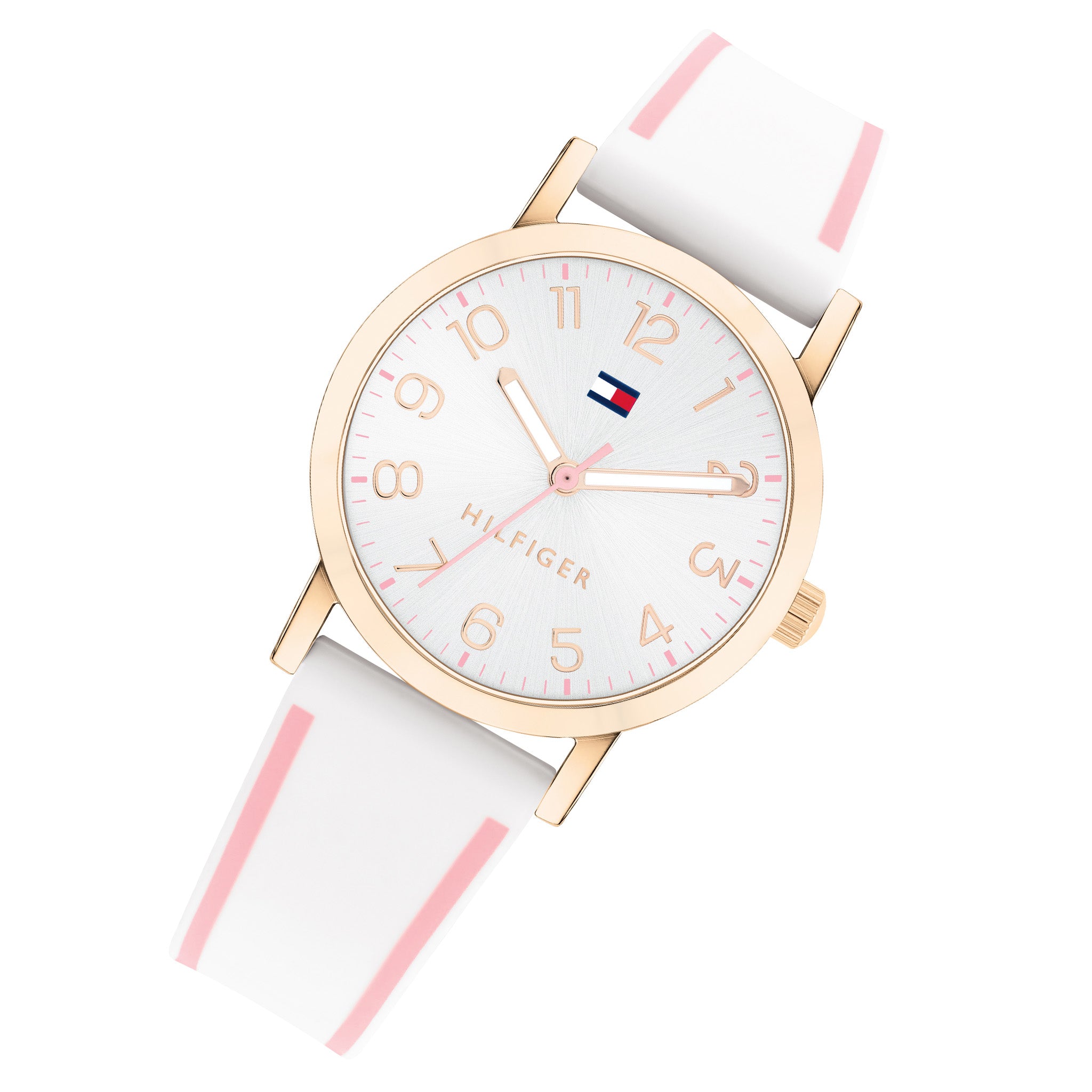 Tommy Hilfiger White & Pink Silicone Kids Watch - 1720023