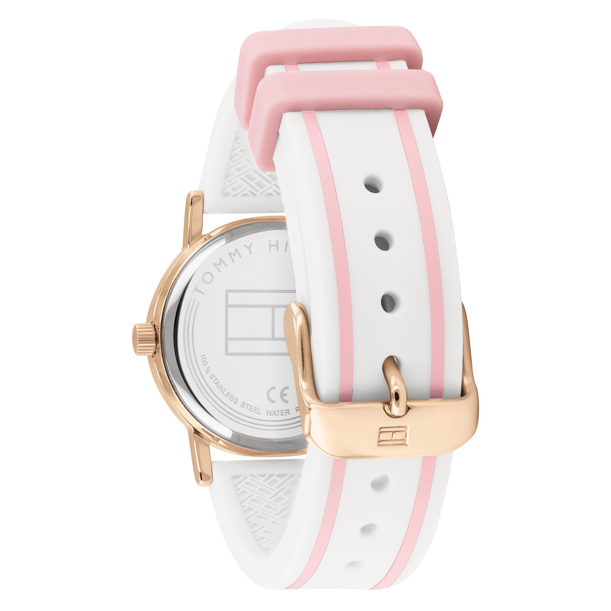 Tommy Hilfiger White & Pink Silicone Kids Watch - 1720023