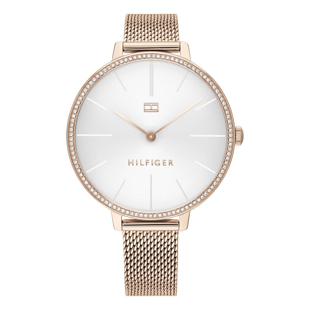 Tommy Hilfiger Carnation Gold Mesh Ladies Slim Watch - 1782115
