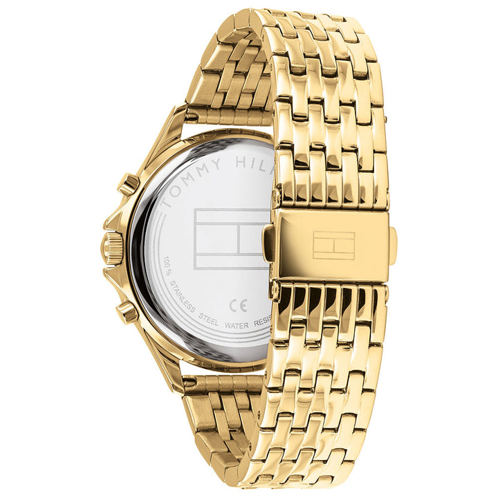 Tommy Hilfiger Gold Steel White Dial Multi-function Women's Watch - 1782142