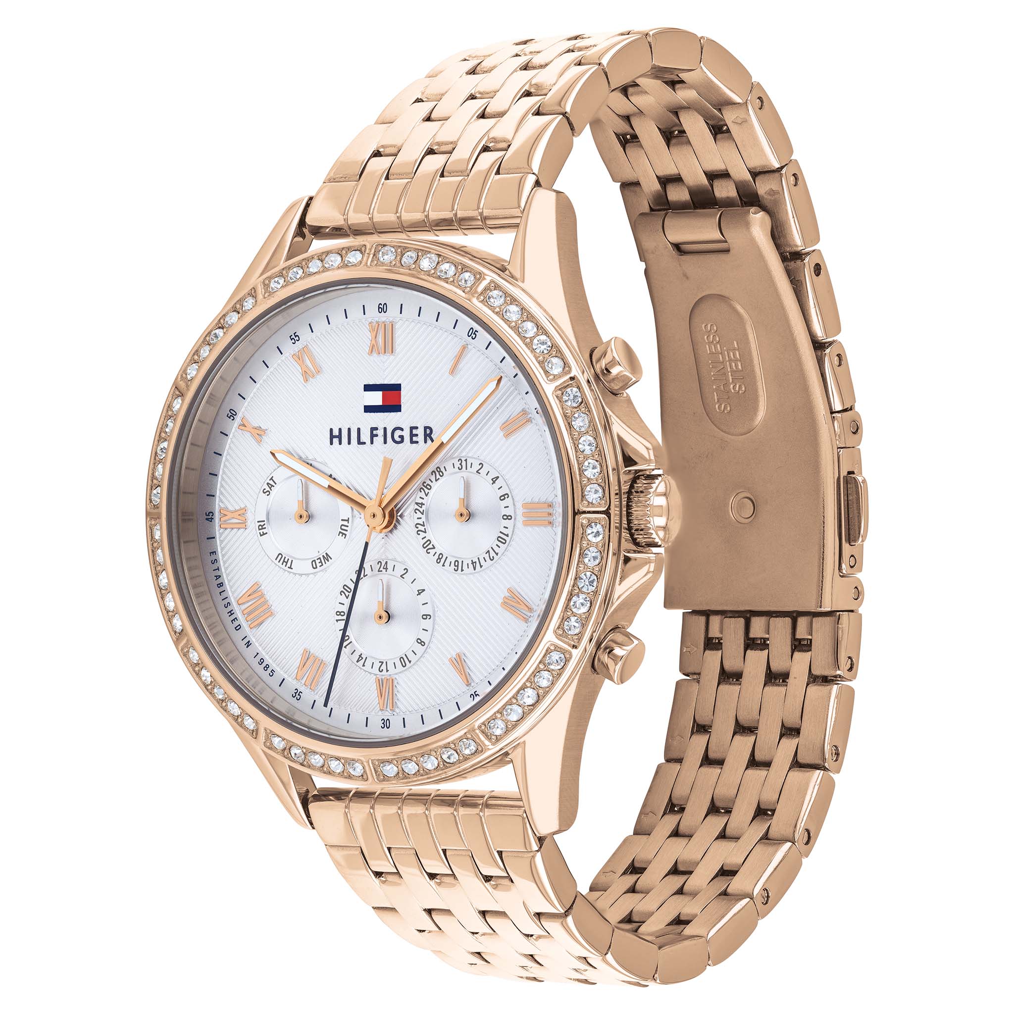 Tommy Hilfiger Silver White Dial Ladies Multi-function Watch - 1782143