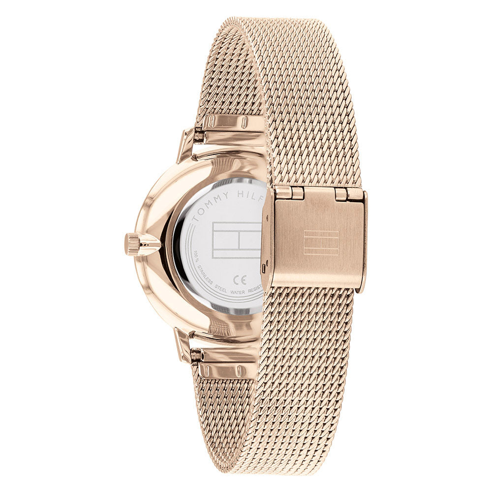 Tommy Hilfiger Mesh Carnation Gold Ladies Slim Watch - 1782150