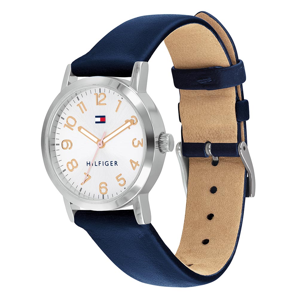 Tommy Hilfiger Navy Leather Kids Watch - 1782175