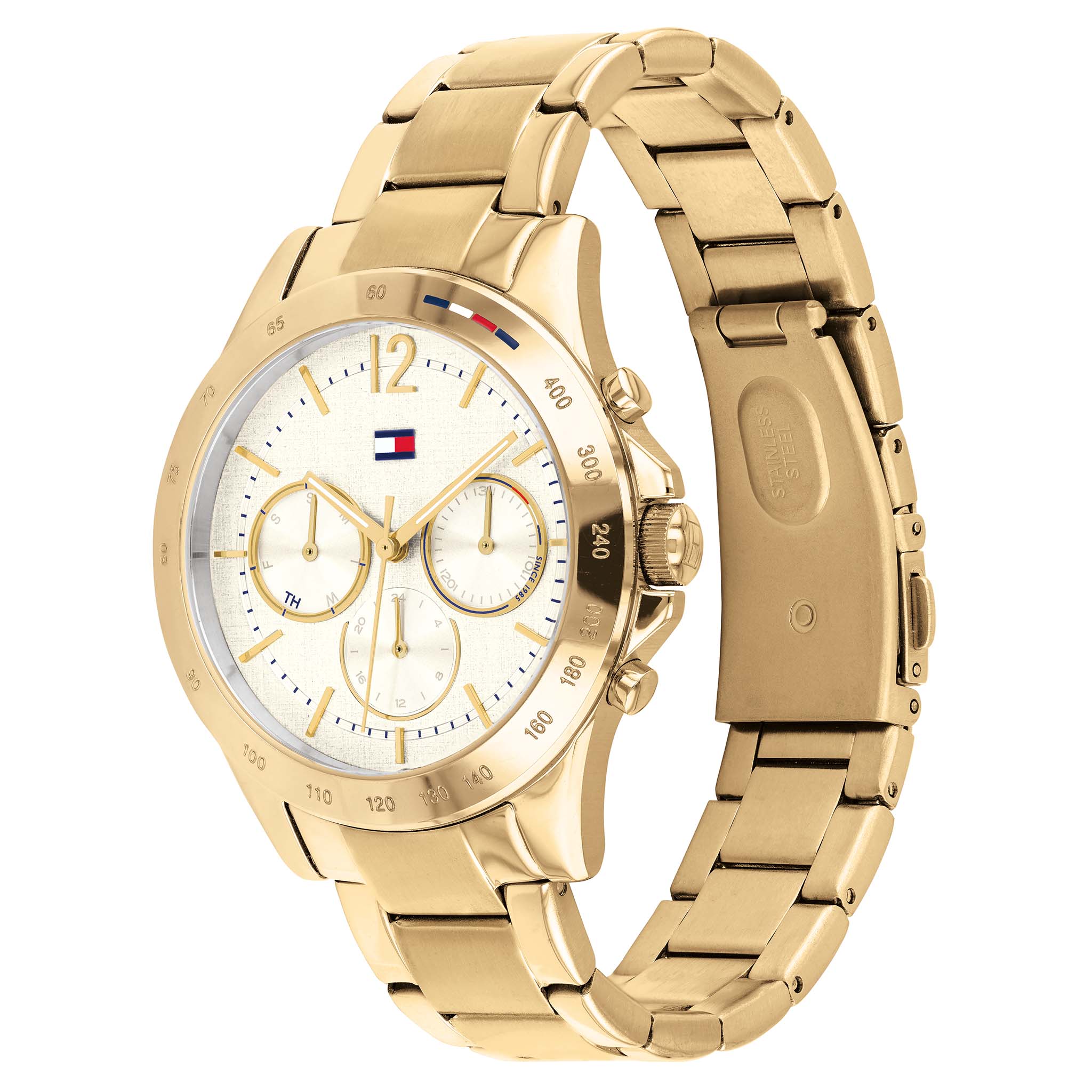 Tommy Hilfiger Gold Steel Women's Multi-function Watch - 1782195