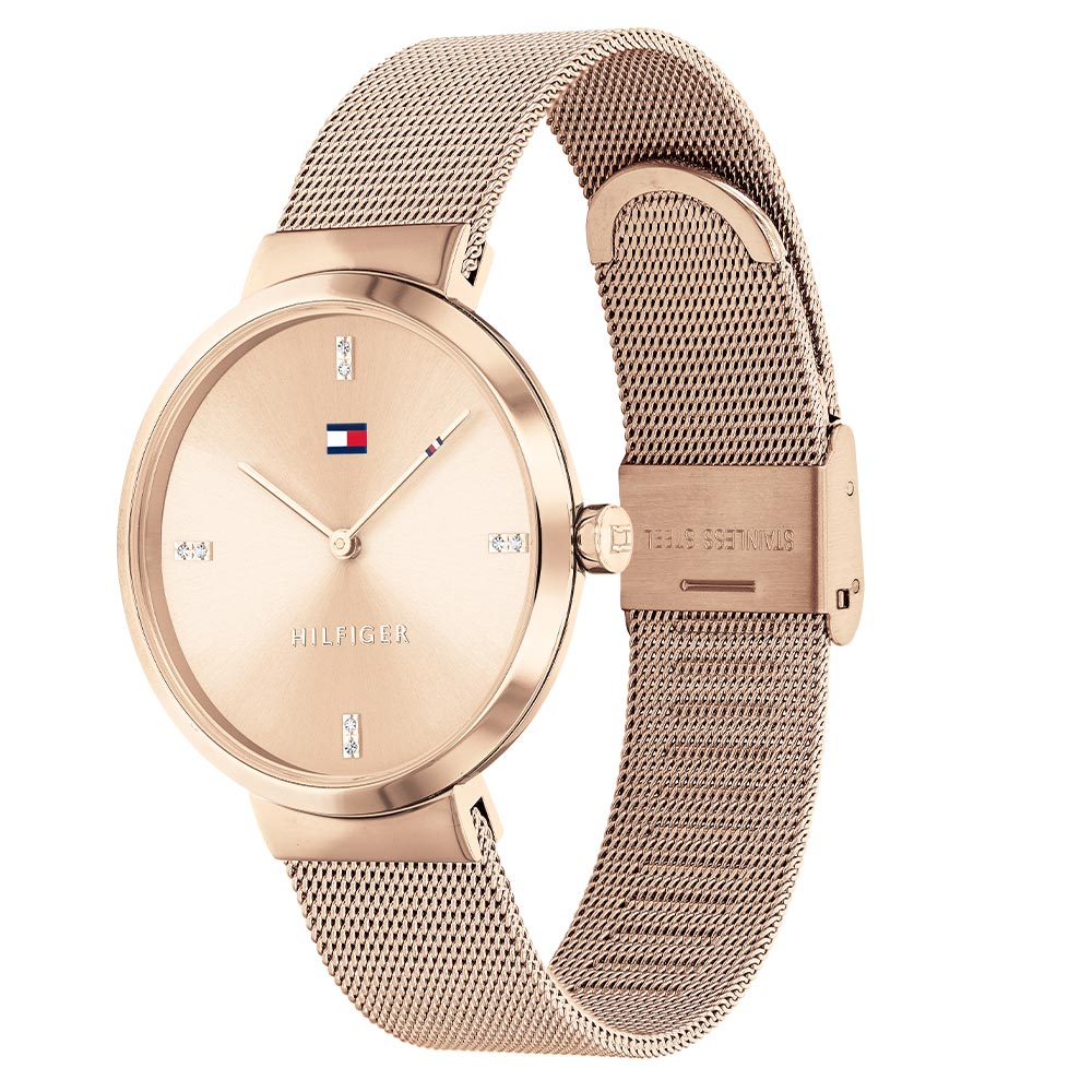 Tommy Hilfiger Carnation Gold Mesh Ladies Watch - 1782218