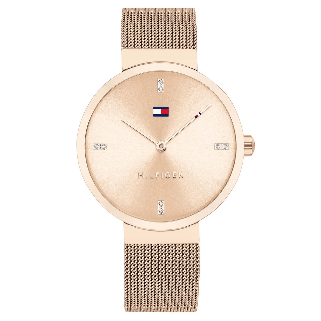 Tommy Hilfiger Carnation Gold Mesh Ladies Watch - 1782218