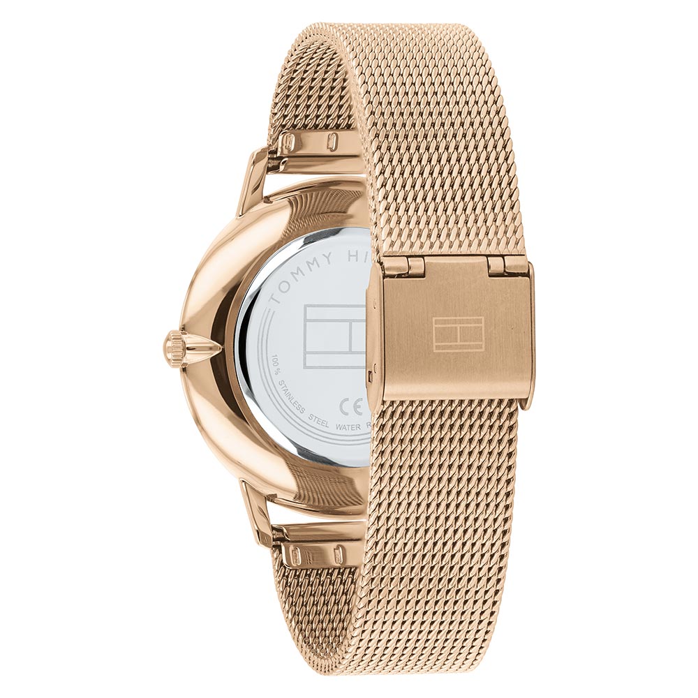 Tommy Hilfiger Classic Carnation Gold Mesh Ladies Watch - 1782246