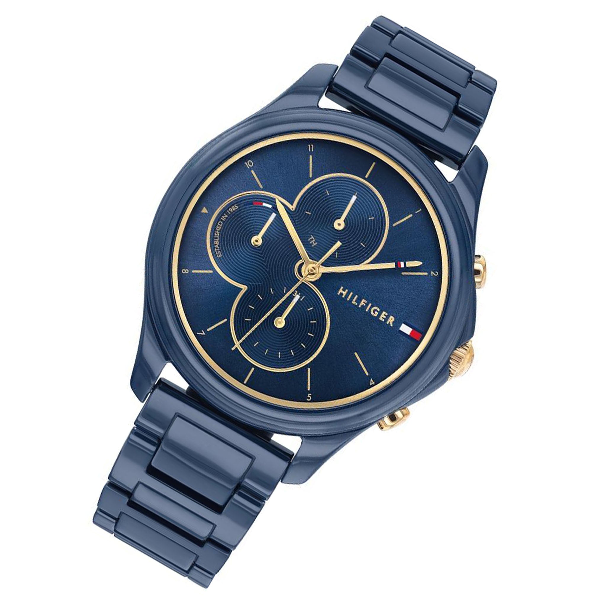 Tommy Hilfiger Navy Ceramic Ladies Multi-function Watch - 1782260