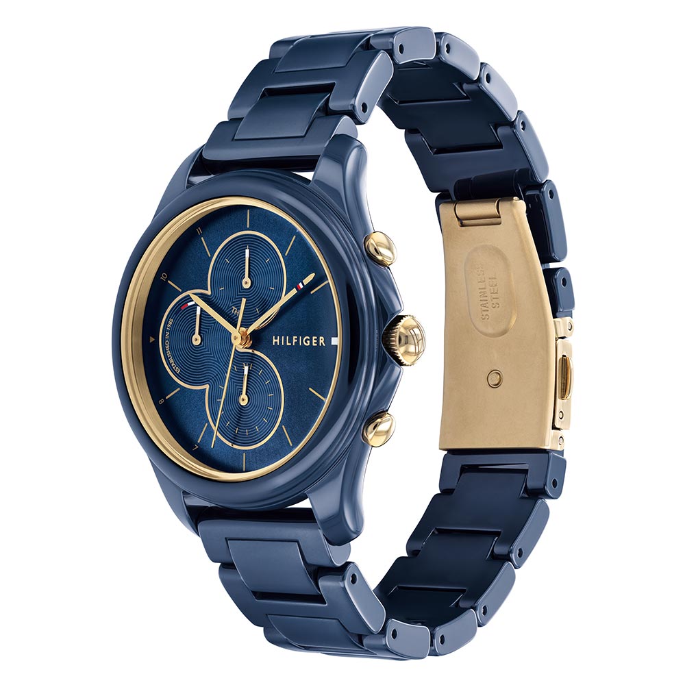 Tommy Hilfiger Navy Ceramic Ladies Multi-function Watch - 1782260