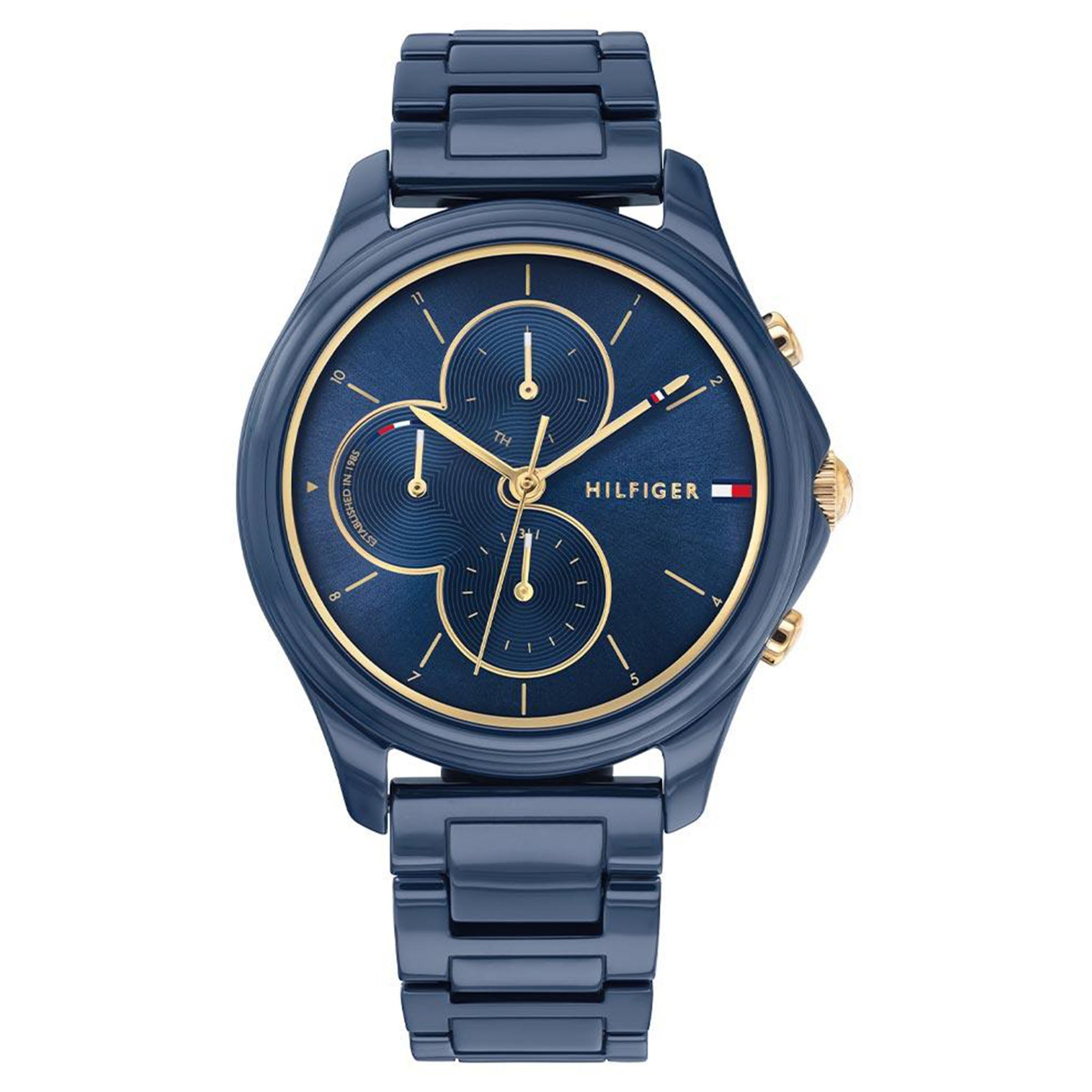 Tommy Hilfiger Navy Ceramic Ladies Multi-function Watch - 1782260