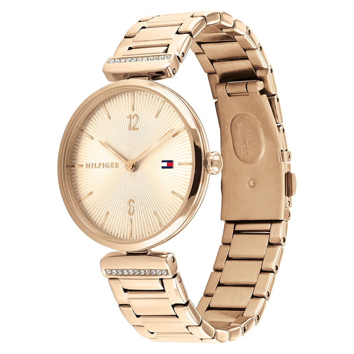 Tommy Hilfiger Carnation Gold Steel with Crystal Women's Watch - 1782271