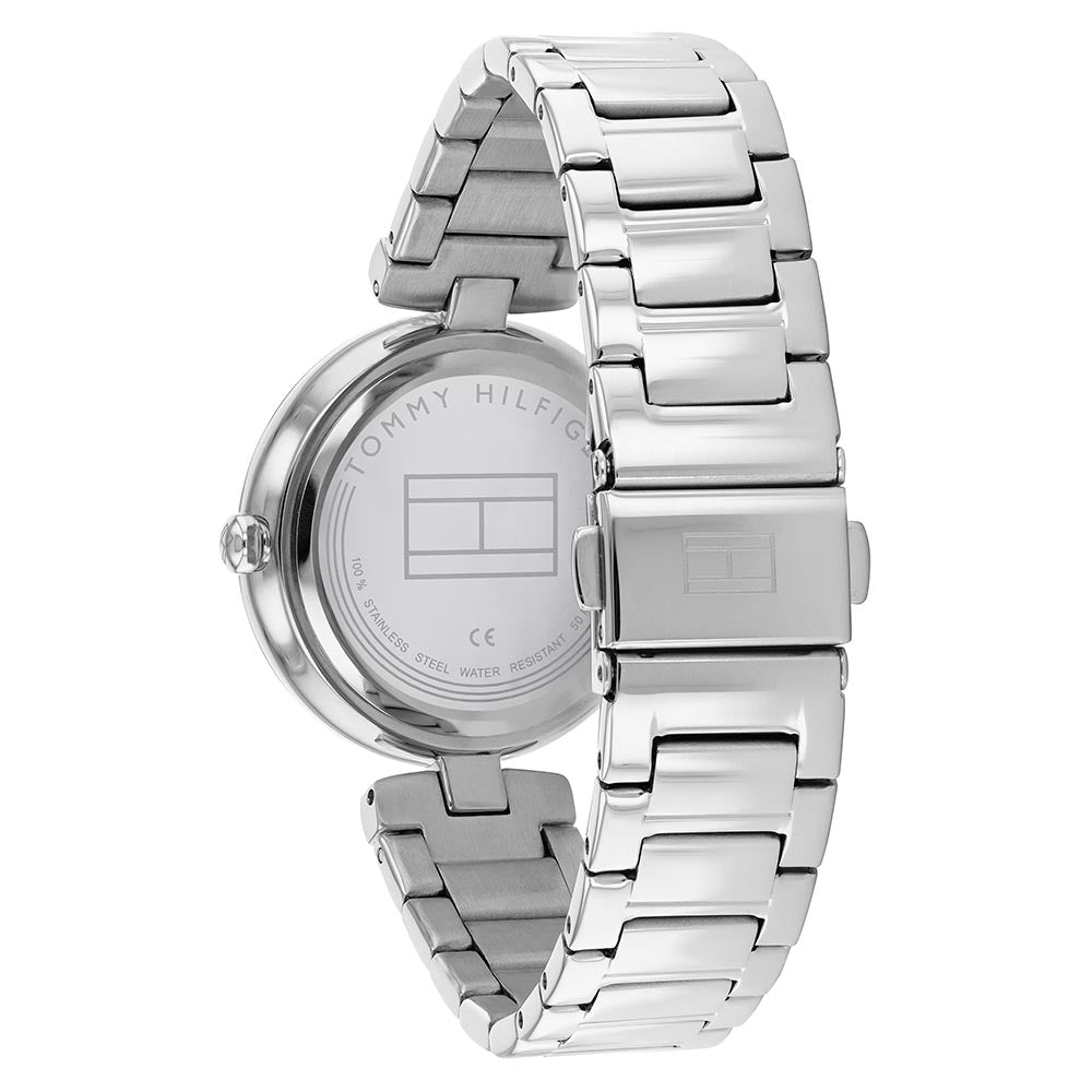 Tommy Hilfiger Stainless Steel with Crystals Silver White Dial Women's Watch - 1782273