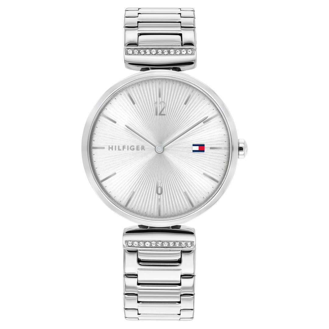 Tommy Hilfiger Stainless Steel with Crystals Silver White Dial Women's Watch - 1782273