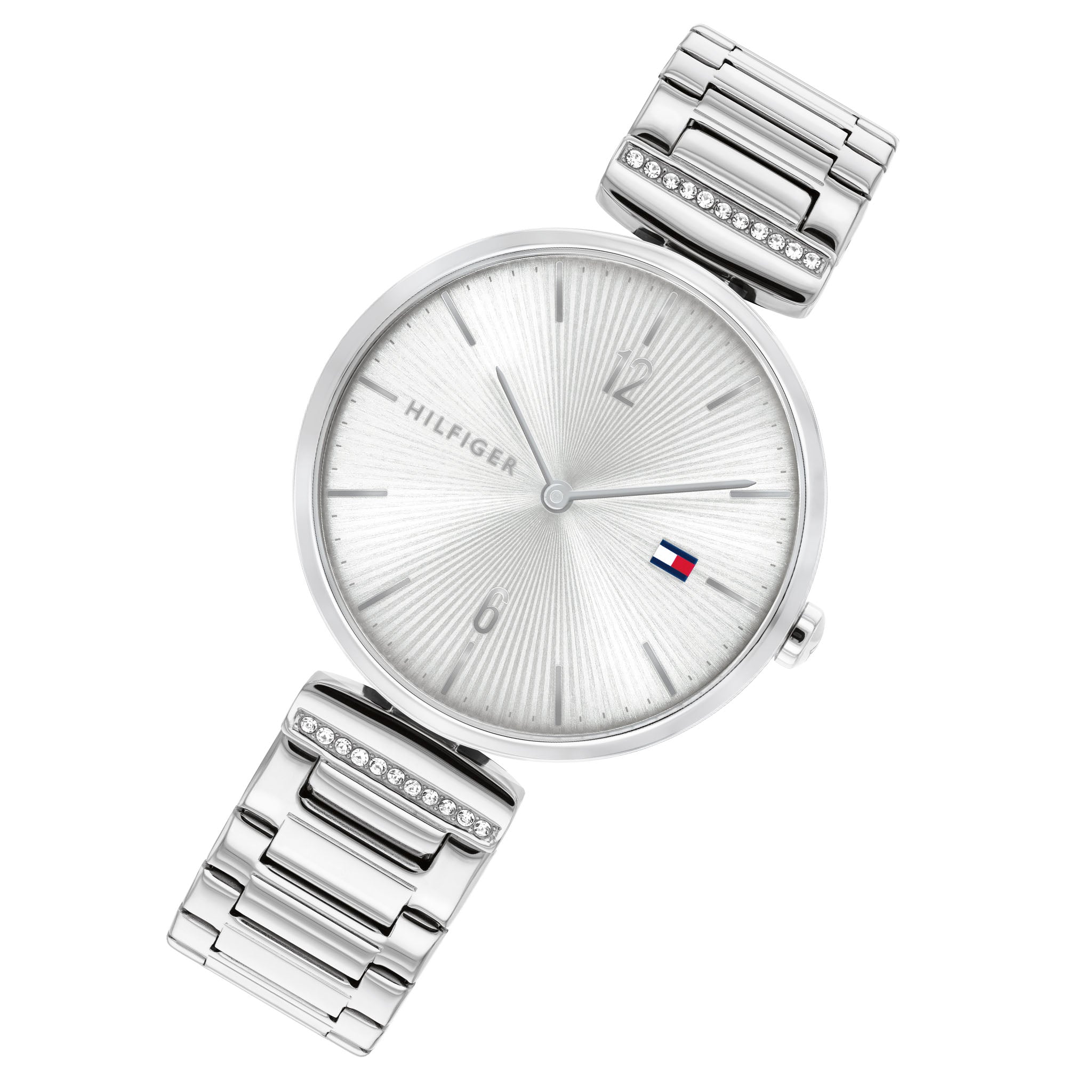 Tommy Hilfiger Stainless Steel with Crystals Silver White Dial Women's Watch - 1782273