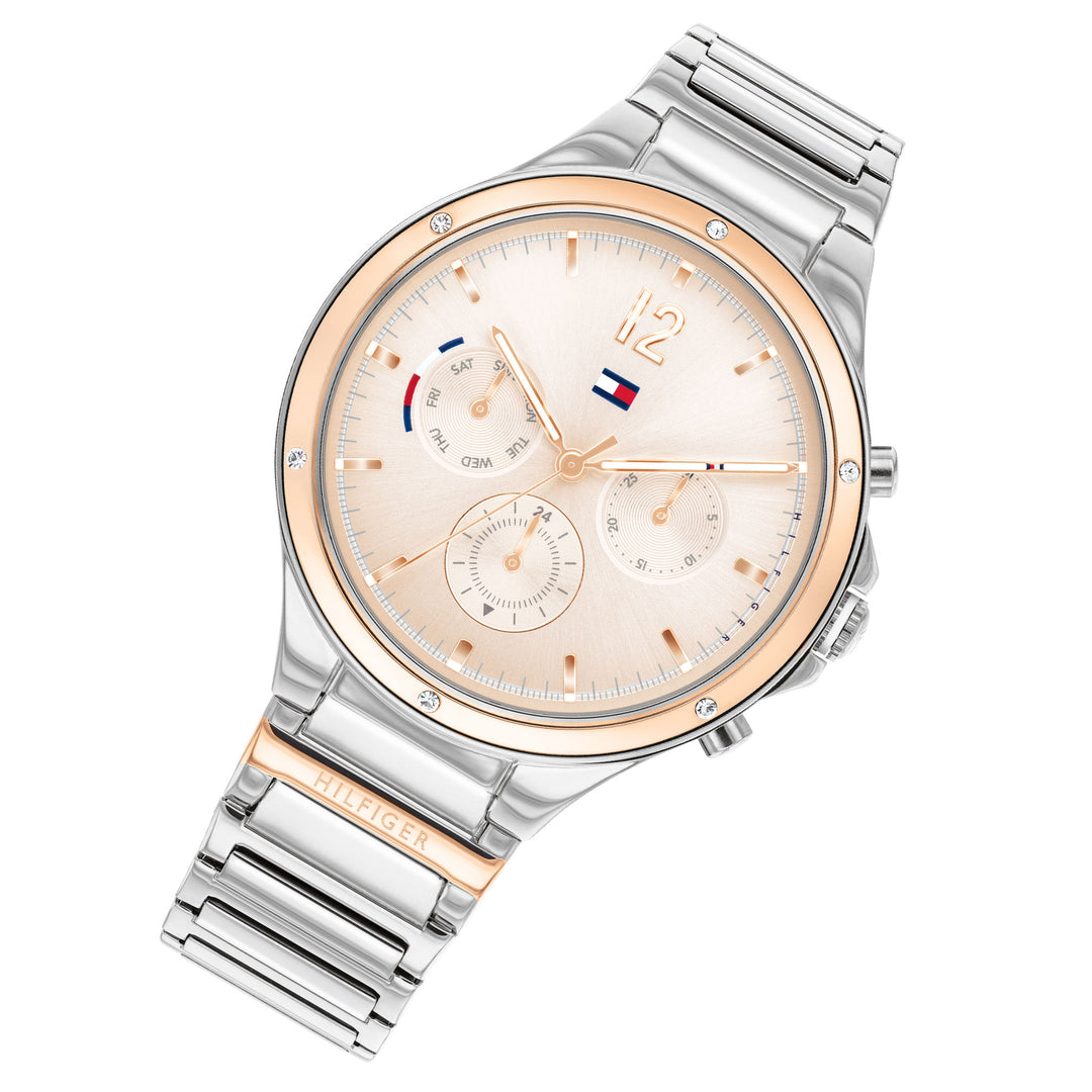 Tommy Hilfiger Silver-Rose Gold Steel Ladies Multi-function Watch - 1782279
