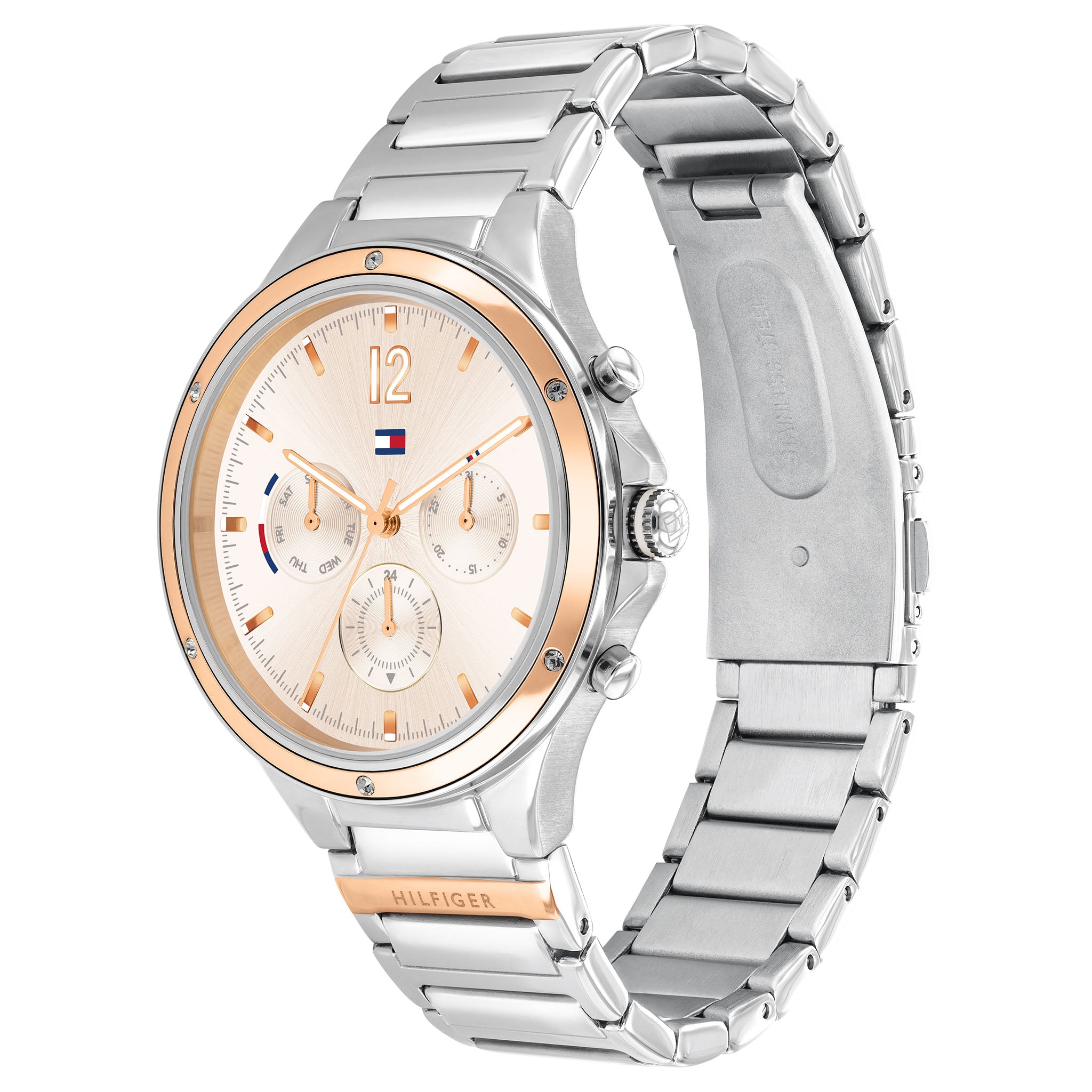 Tommy Hilfiger Silver-Rose Gold Steel Ladies Multi-function Watch - 1782279