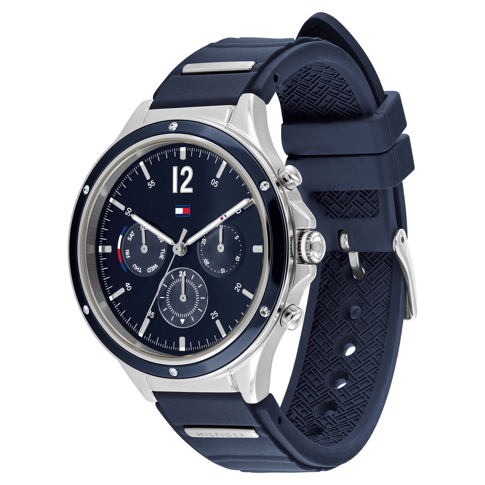 Tommy Hilfiger Navy Silicone Women's Multi-function Watch - 1782281