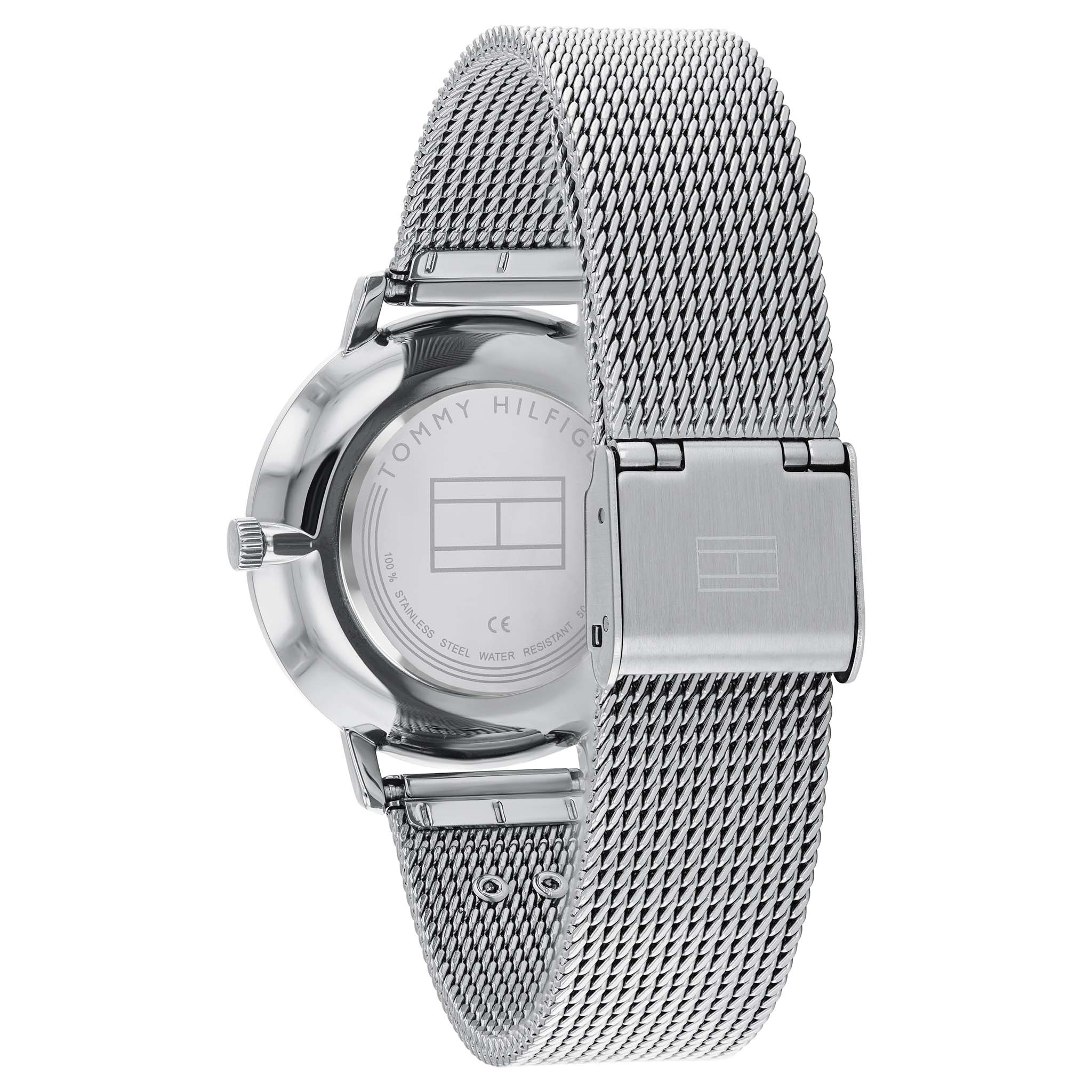 Tommy Hilfiger Silver Mesh White Dial Women's Watch - 1782288
