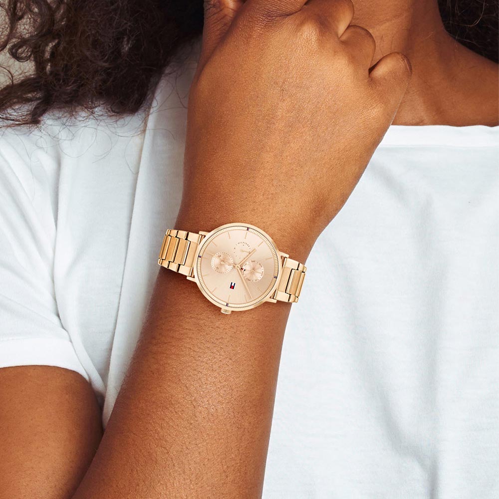 Tommy Hilfiger Rose Gold Steel Women's Multi-function Watch - 1782296