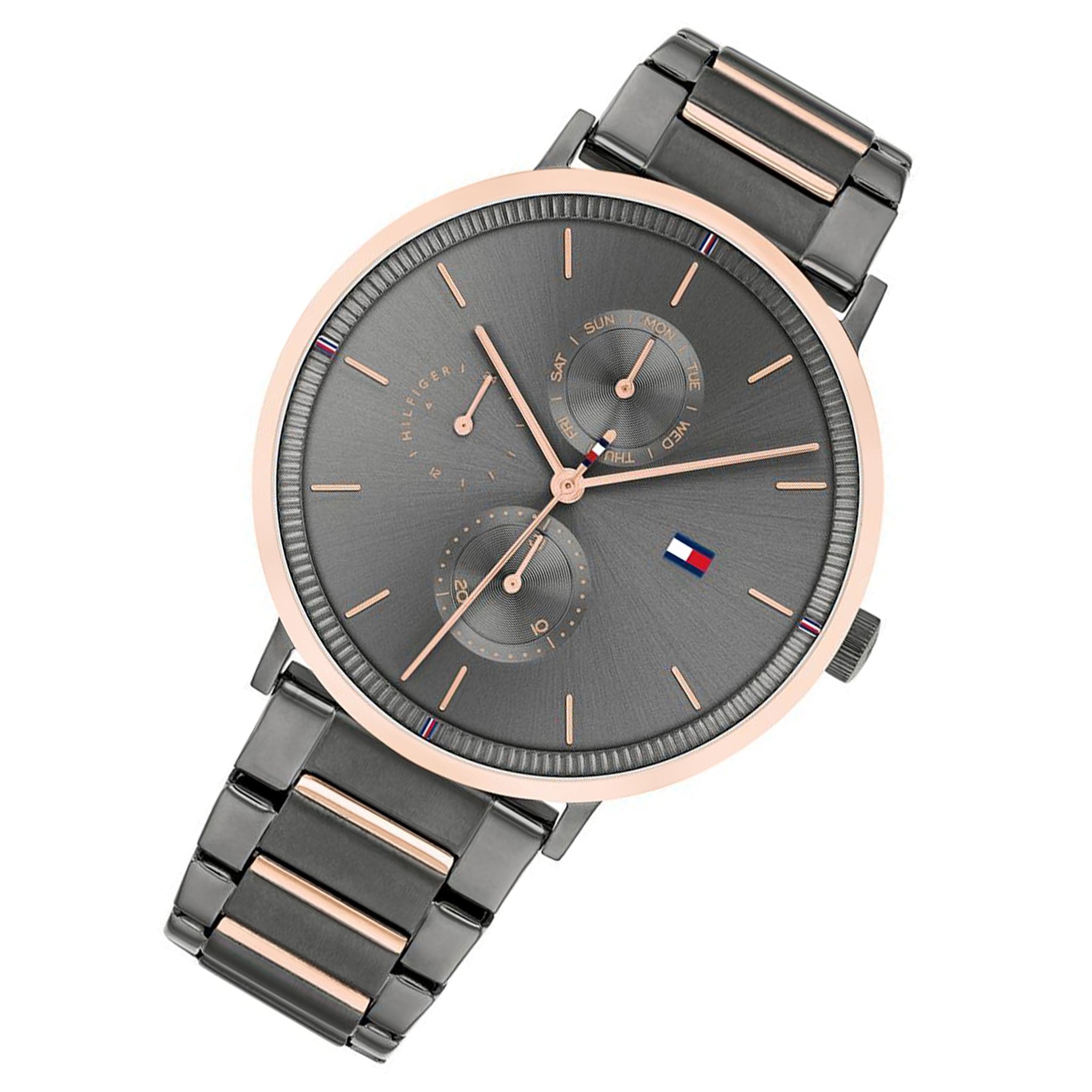Tommy Hilfiger Rose Gold & Grey Steel Women's Multi-function Watch - 1782300