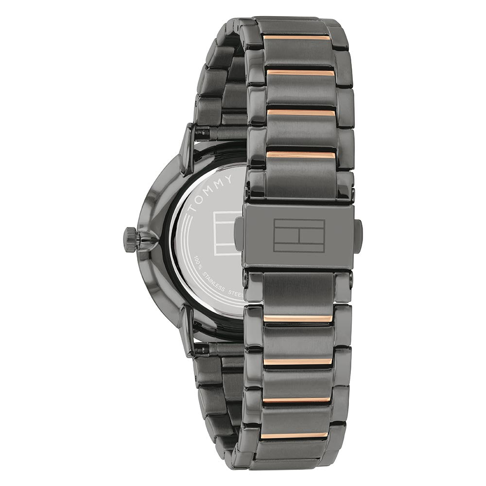Tommy Hilfiger Rose Gold & Grey Steel Women's Multi-function Watch - 1782300