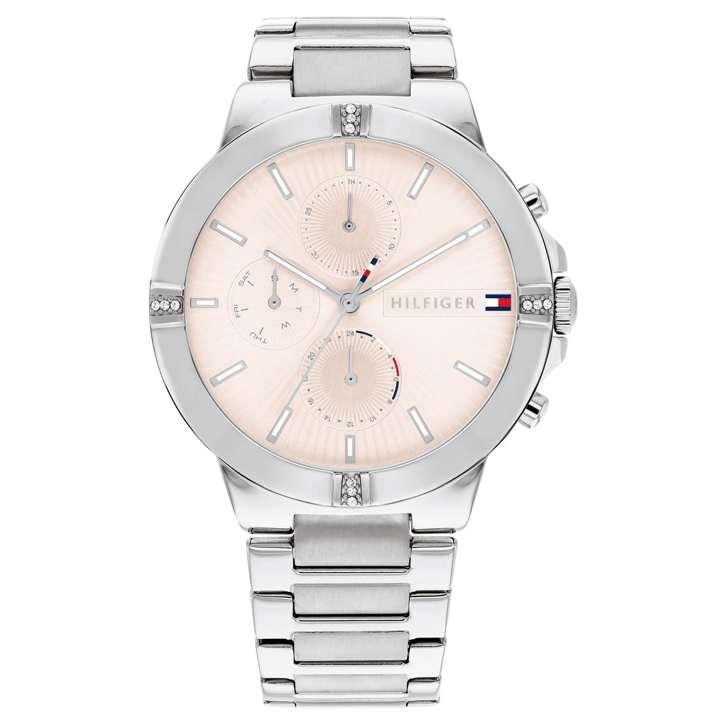 Tommy Hilfiger Stainless Steel Blush Dial Women's Multi-function Watch