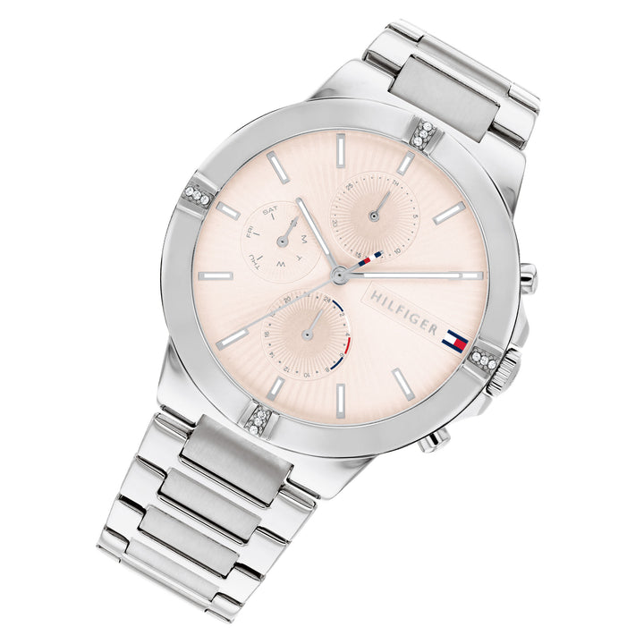 Tommy Hilfiger Stainless Steel Blush Dial Women's Multi-function Watch - 1782329