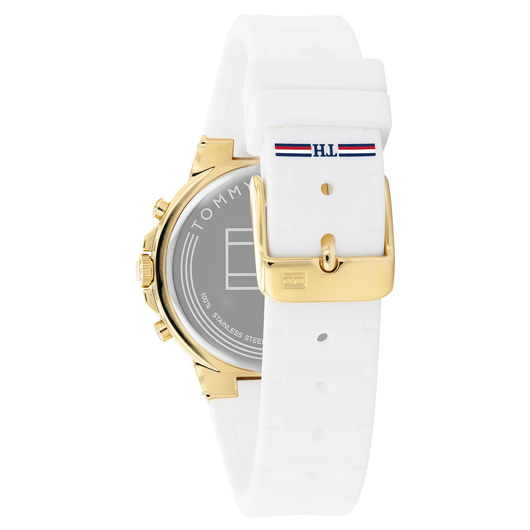Tommy Hilfiger White Silicone Silver Dial Women's Multi-function Watch - 1782333