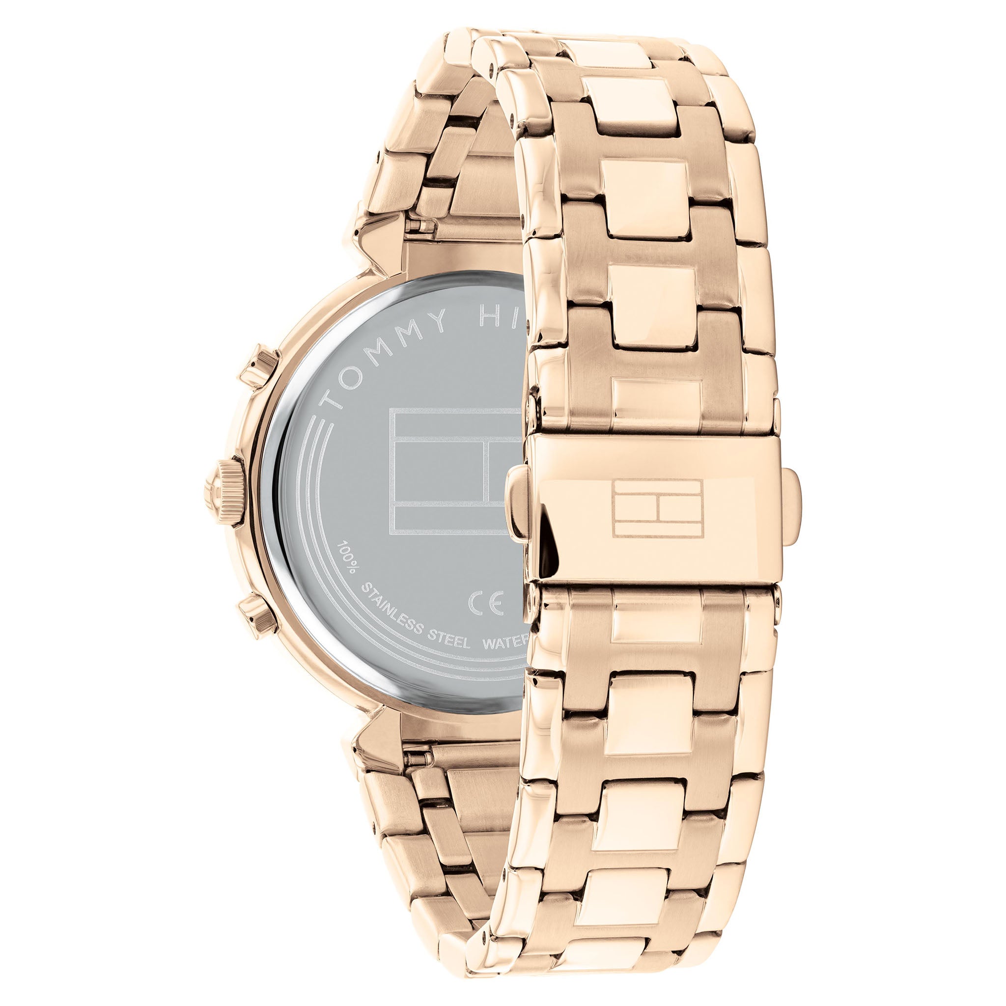 Tommy Hilfiger Carnation Gold Steel Pink Dial Women's Multi-function Watch - 1782345