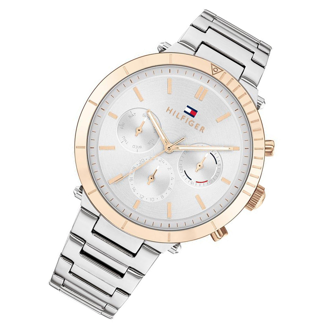 Tommy Hilfiger Stainless Steel Silver White Dial Multi-function Women's Watch - 1782348