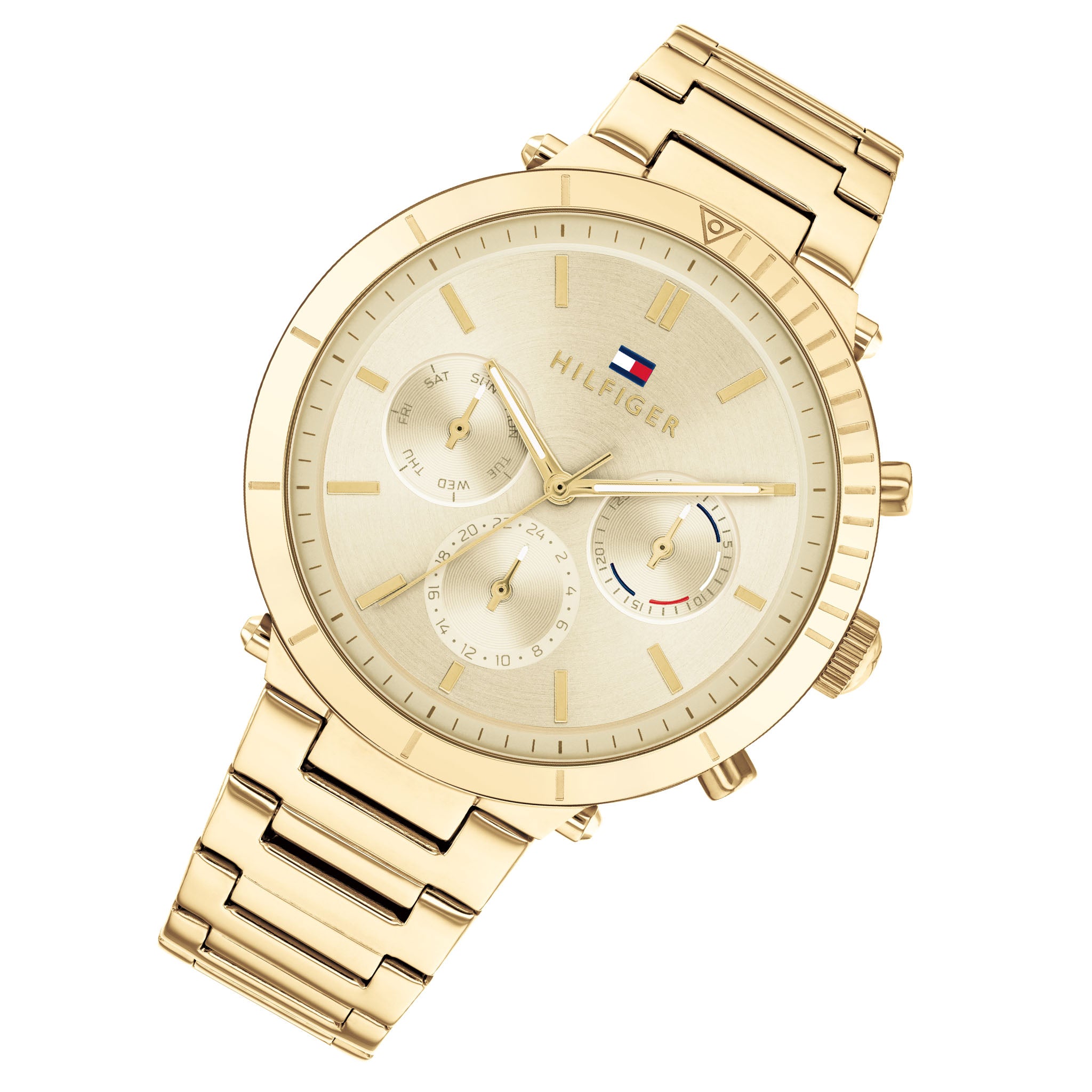 Tommy Hilfiger Gold Steel Women's Multi-function Watch - 1782350