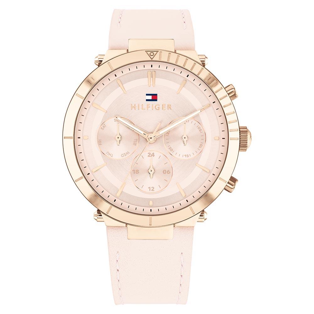 Tommy Hilfiger Pink Leather Women's Multi-function Watch - 1782351