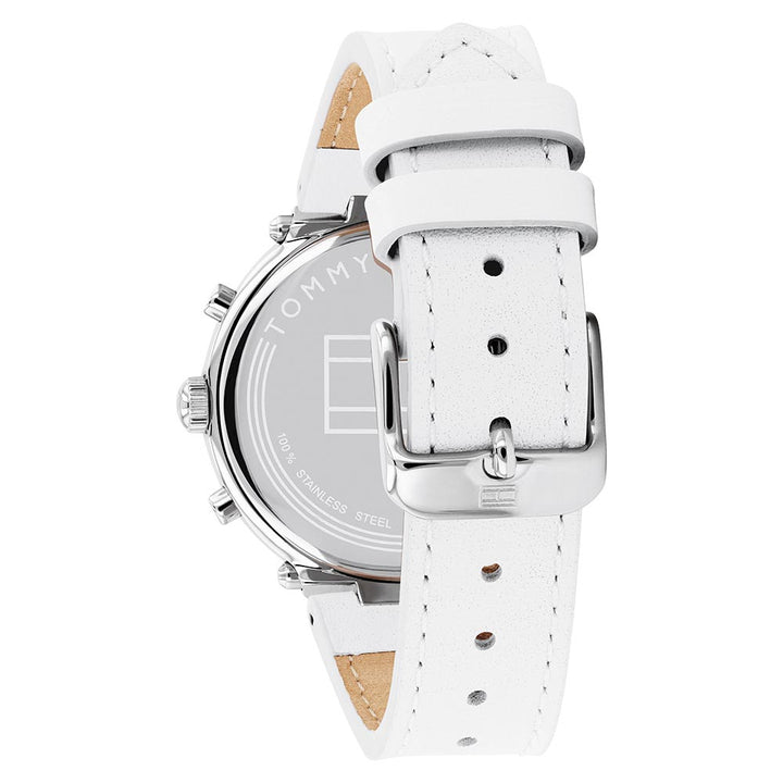 Tommy Hilfiger White Leather Women's Multi-function Watch - 1782352