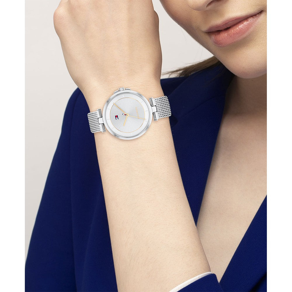 Tommy Hilfiger Classic Silver Mesh Women's Watch - 1782361