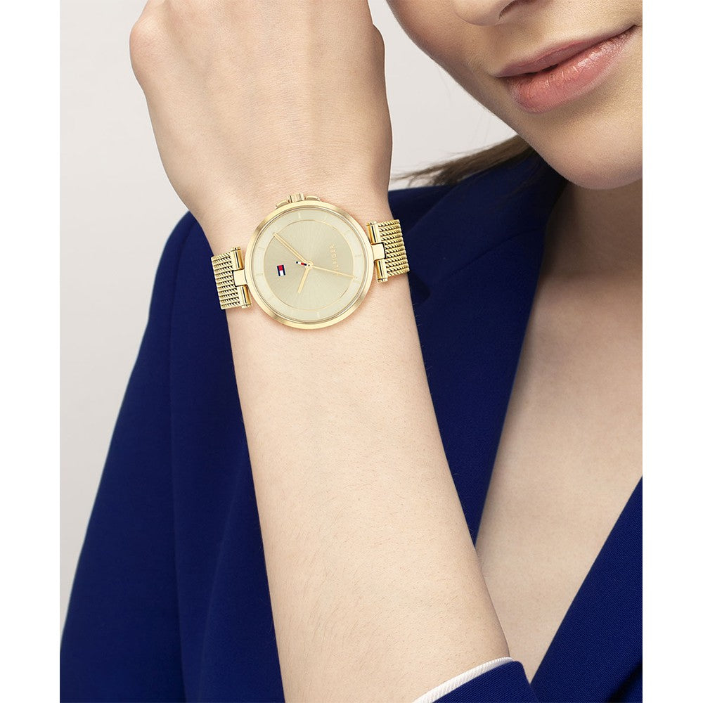 Tommy Hilfiger Classic Gold Mesh Women's Watch - 1782362