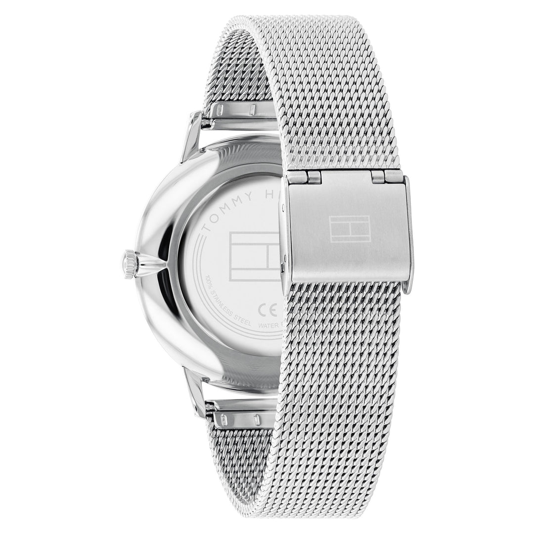 Tommy Hilfiger Steel Mesh Silver White Dial Women's Basic Slim Watch - 1782365