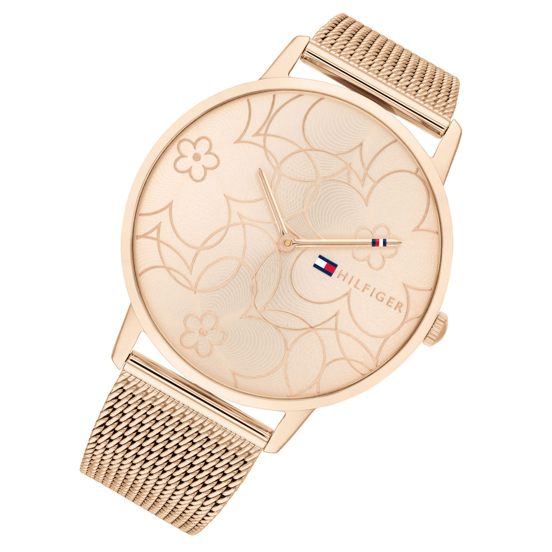Tommy Hilfiger Carnation Gold Mesh Women's Slim Watch - 1782369