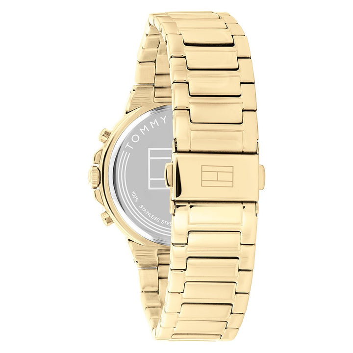 Tommy Hilfiger Gold Steel Black Dial Women's Multi-function Watch - 1782380