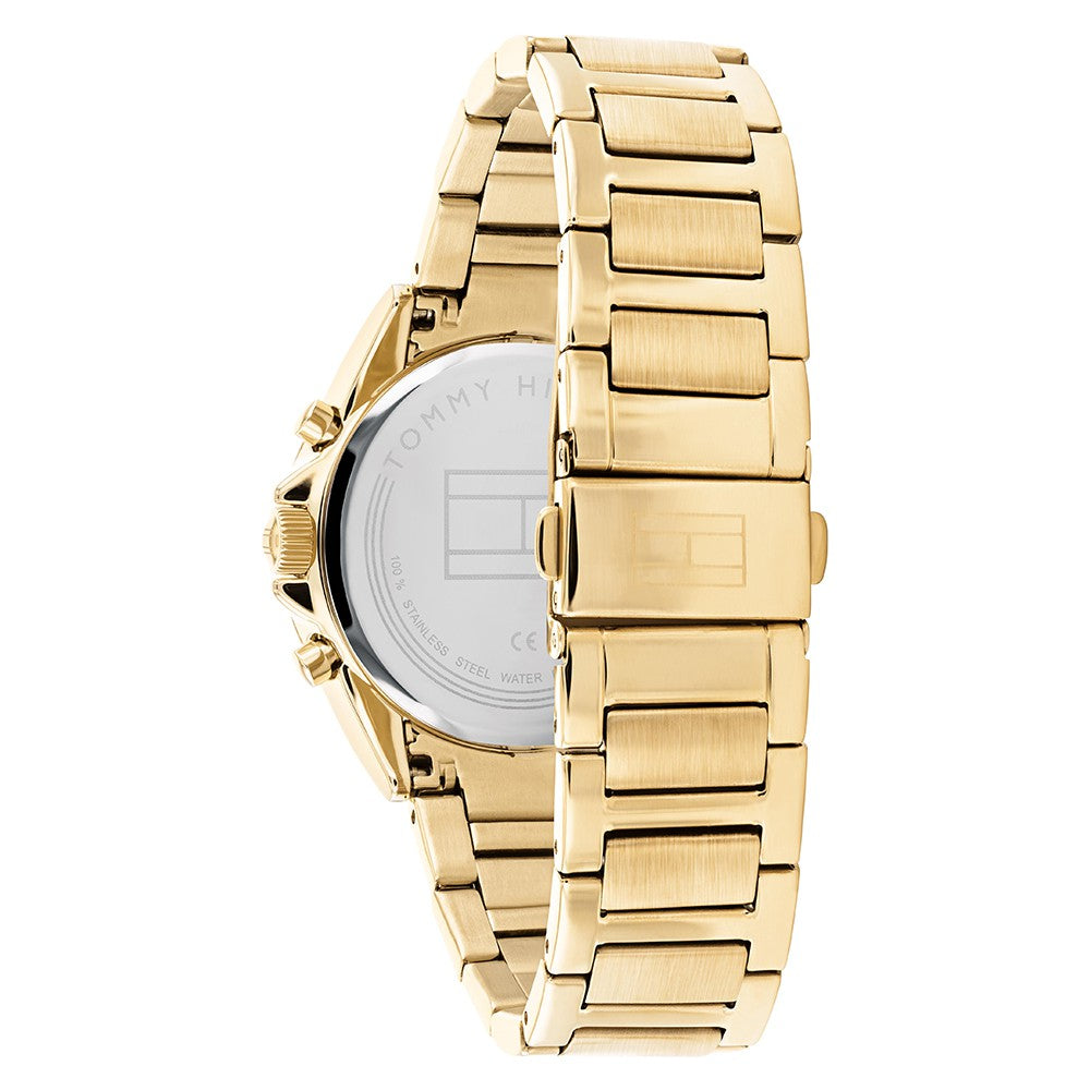 Tommy Hilfiger Gold Stainless Steel Champagne Dial Multi-function Women's Watch - 1782385