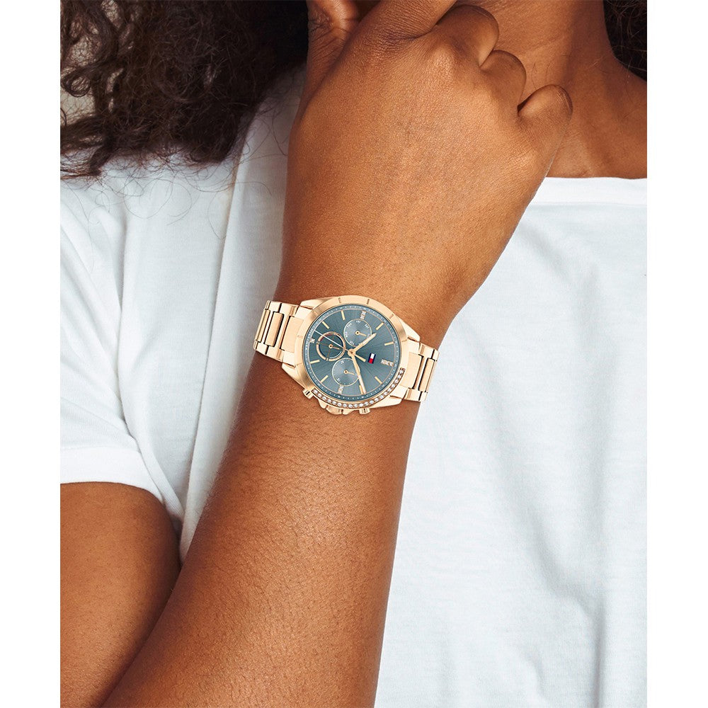 Tommy Hilfiger Carnation Gold Steel Women's Multi-function Watch - 1782386