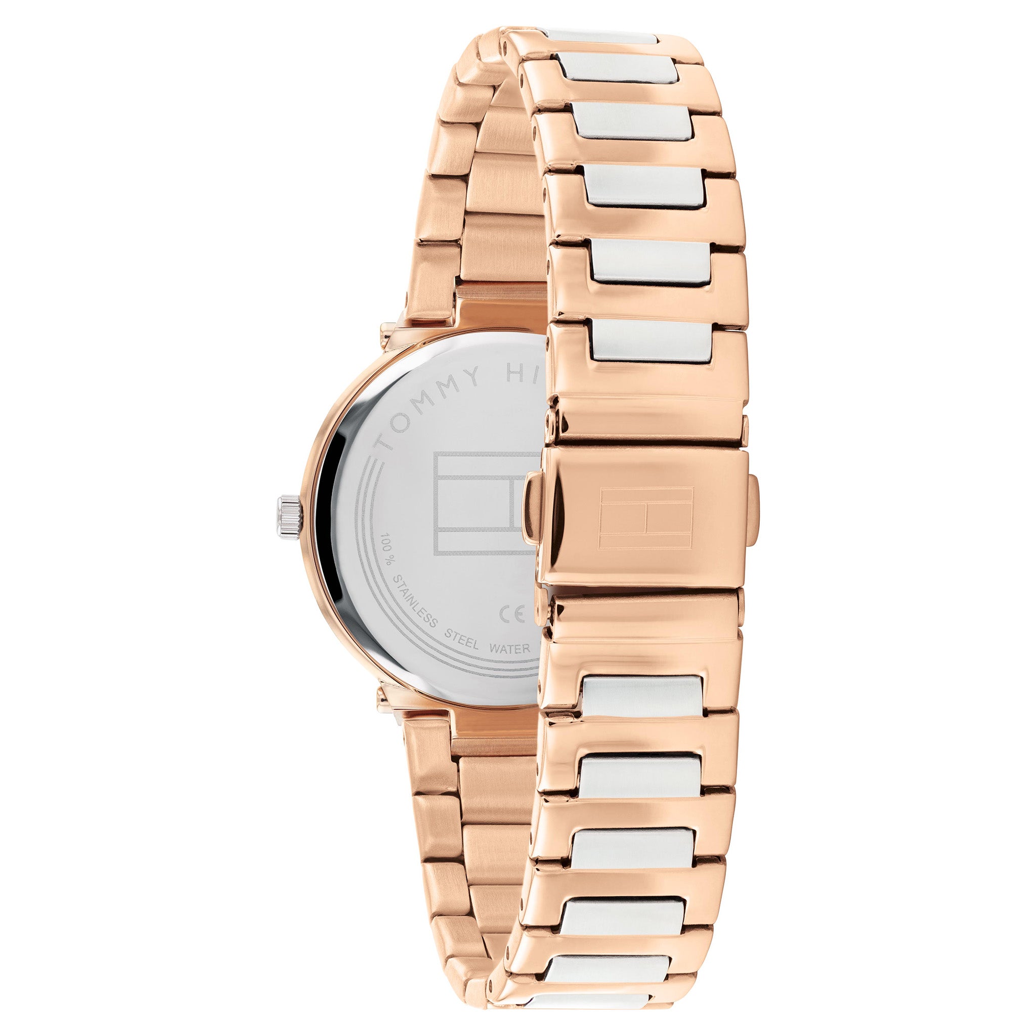 Tommy Hilfiger Two-Tone Steel Silver White Dial Women's Watch - 1782406