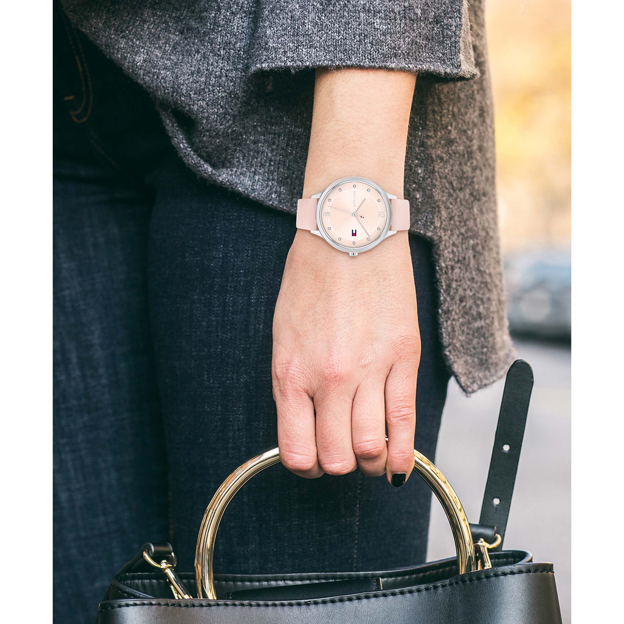 Tommy Hilfiger Blush Leather Light Carnation Gold Dial Women's Watch - 1782429