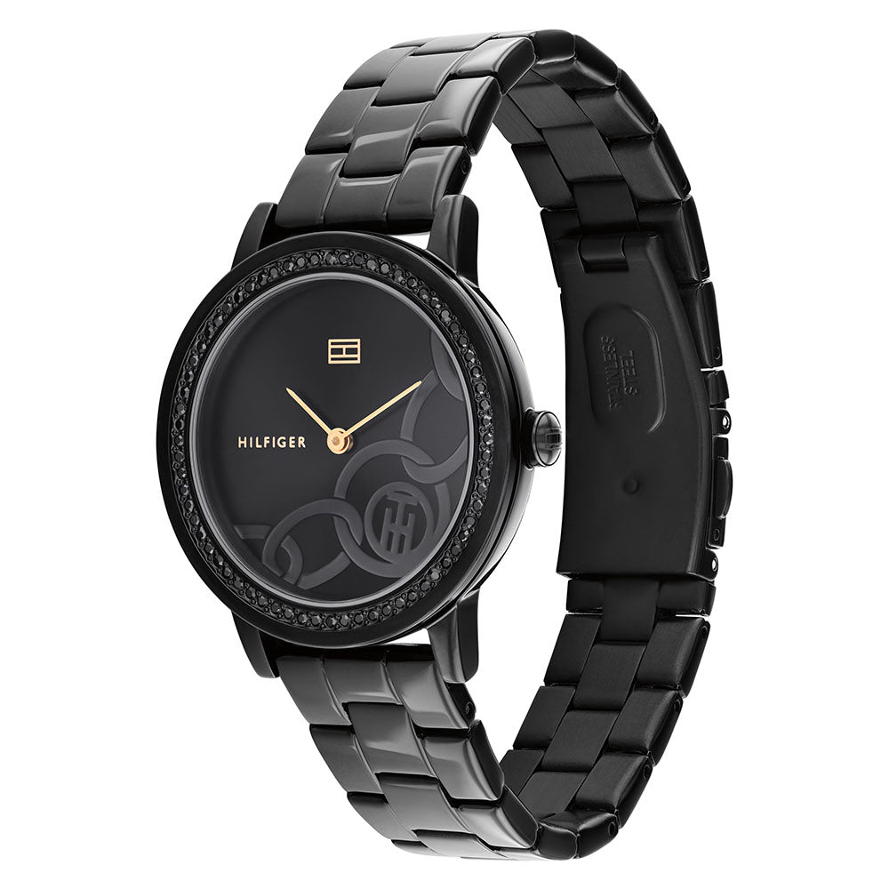 Tommy Hilfiger Black Steel Women's Watch - 1782438