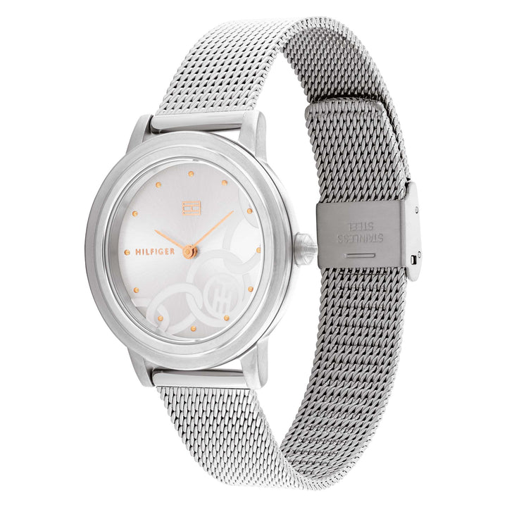 Tommy Hilfiger Silver Mesh Women's Basic Watch - 1782439