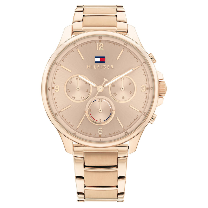 Tommy Hilfiger Carnation Gold Steel Pink Dial Multi-function Women's Watch - 1782453